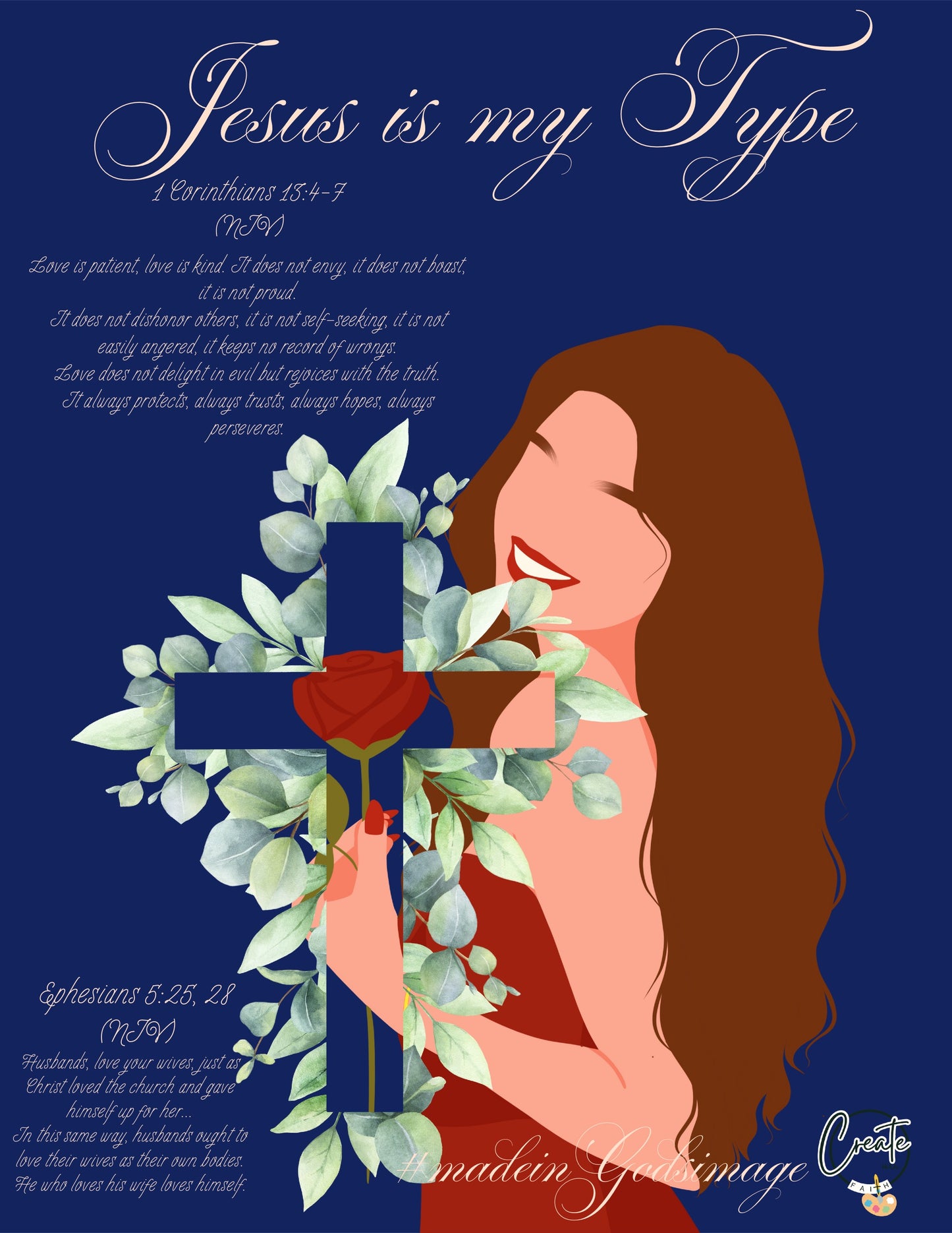 "Jesus is my type" Poster | Bible Scripture | Christian Poster Art