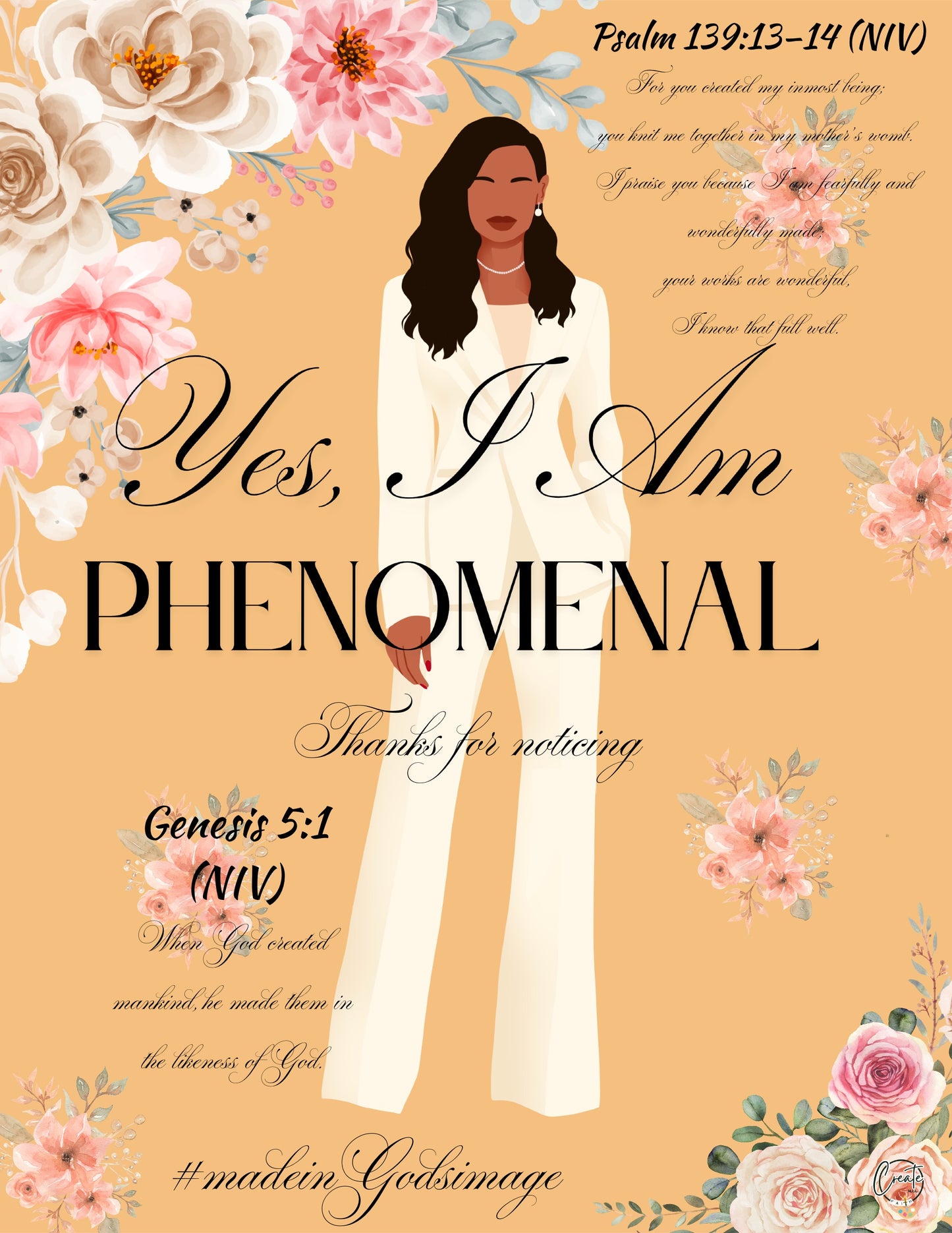 "Phenomenal" Poster | Bible Scripture | Christian Poster Art | Devotional